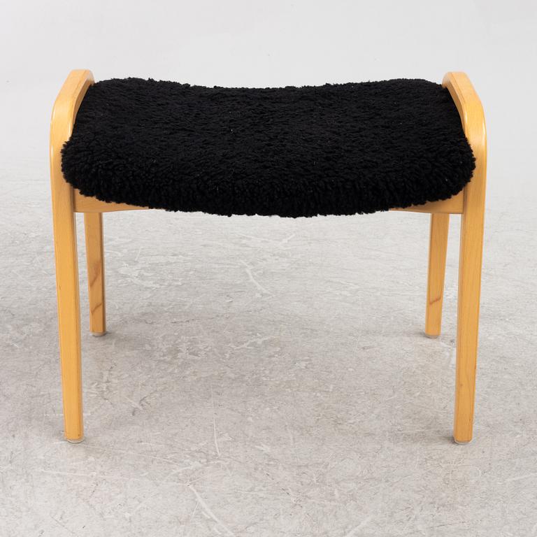 Yngve Ekström, an armchair and a footstool, "Lamino", Swedese, second half of the 20th century.