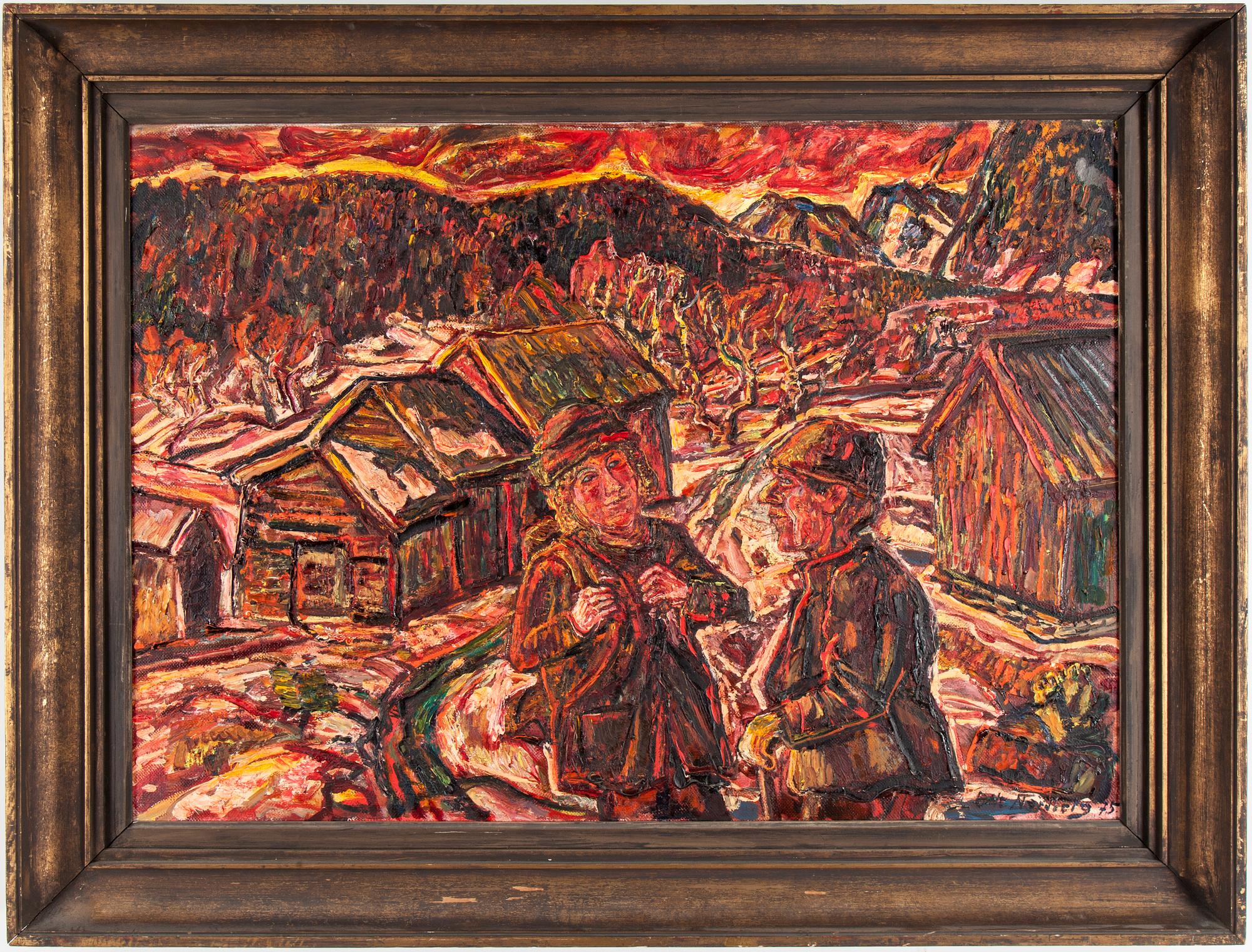 OLLE NORDBERG, oil on canvas, signed Olle Nordberg and dated -75.