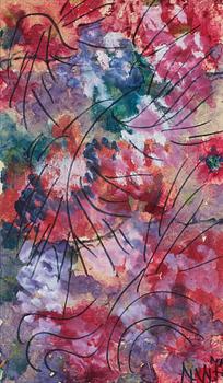 NELL WALDEN, mixed media on paper, signed and dated -73.