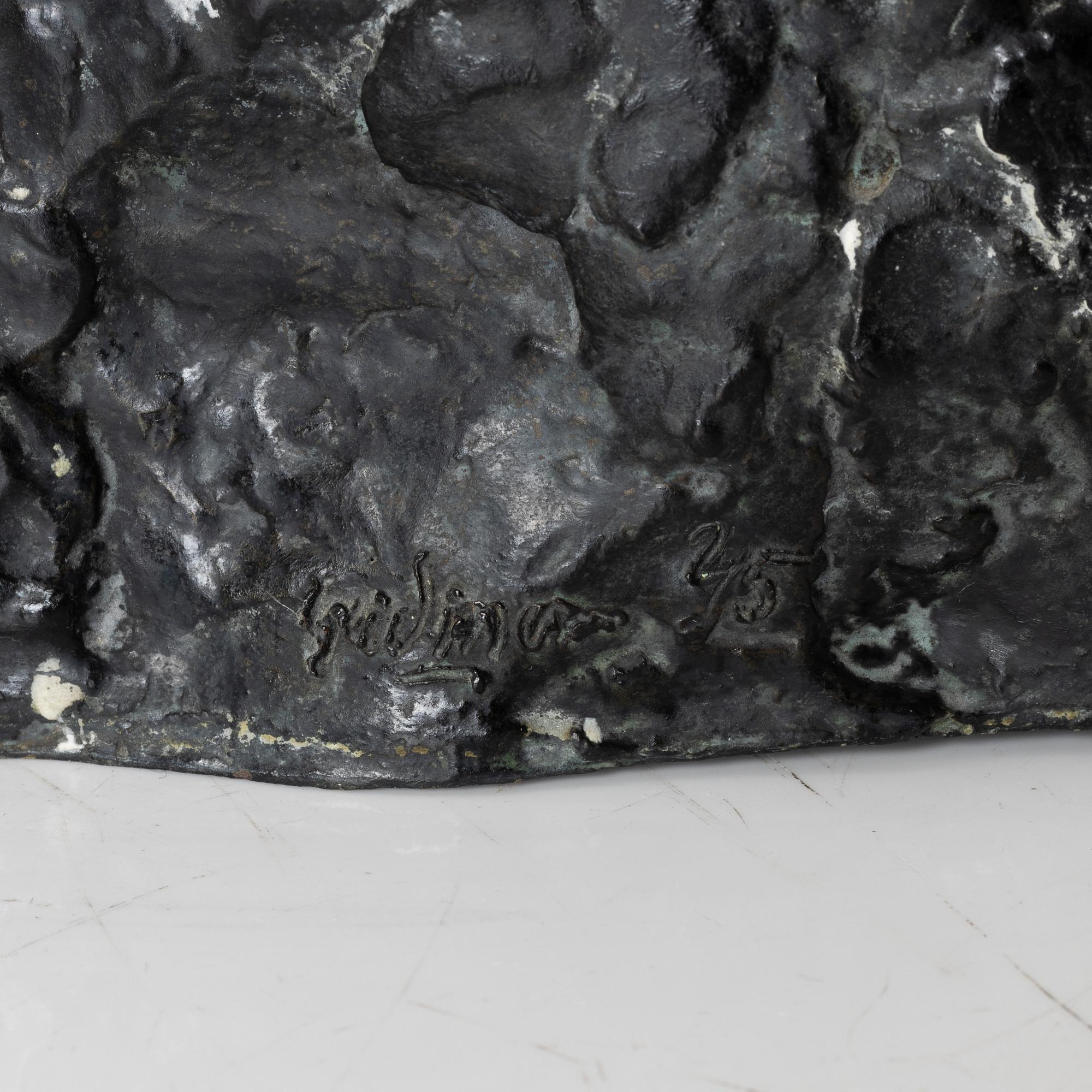 Gudmar Olovson, sculpture. Signed. Numbered. Foundry mark. Bronze, height 49 cm, length 42 cm.