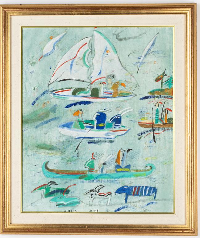 Madeleine Pyk, oil on canvas, signed.