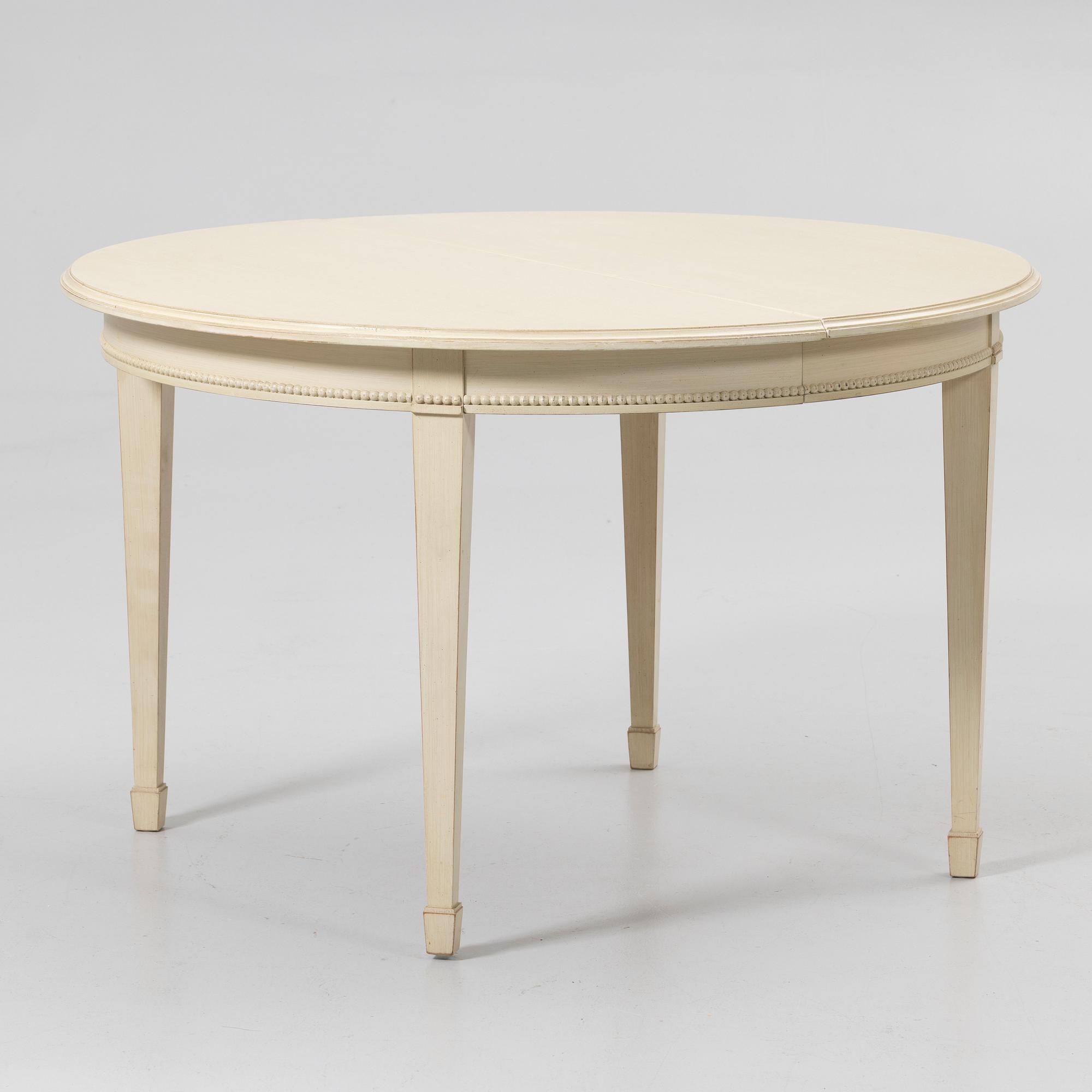 Dining set, 7 pieces, Gustavian style, 20th century.