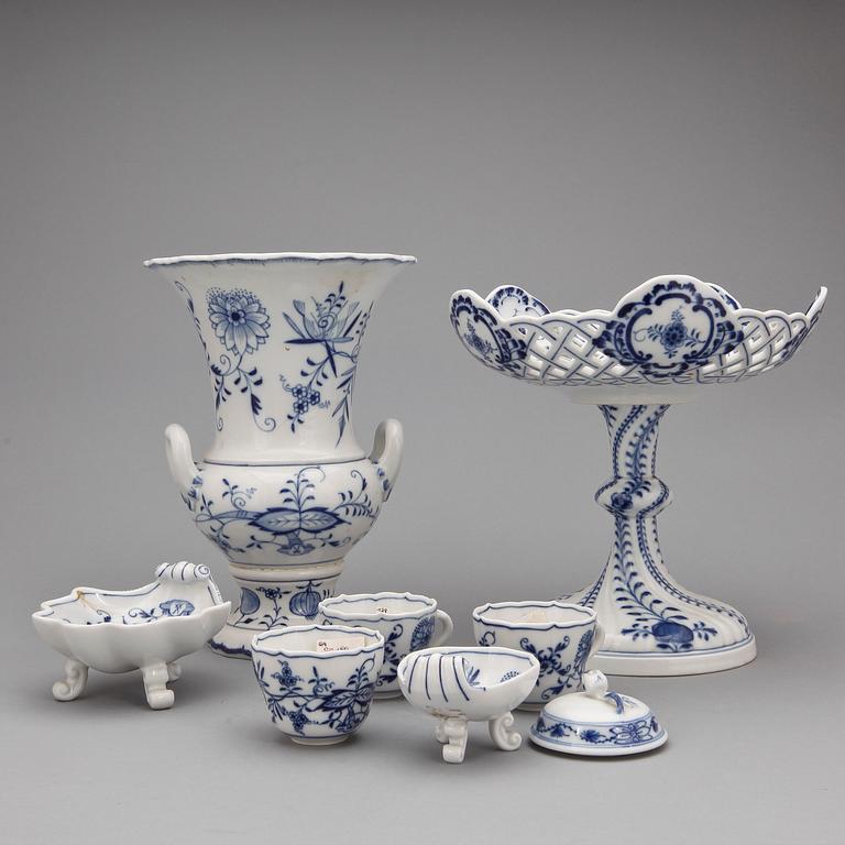 SERVISDELAR, 14 st, porslin, Meissen, 1900-tal.