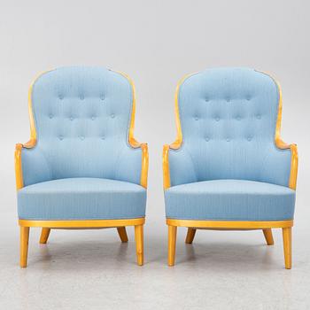 Carl Malmsten, a pair of "Advokaten" armchairs, Sweden, later part of the 20th century.