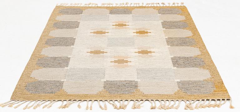 Ingegerd Silow, a flat weave 'Siljan' rug, signed IS, c. 230 x 168 cm.