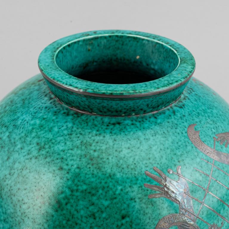 A Wilhelm Kåge stoneware vase, for Gustavsberg.
