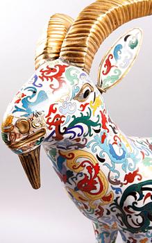 SKULPTUR, cloisonné, 1900-tal.