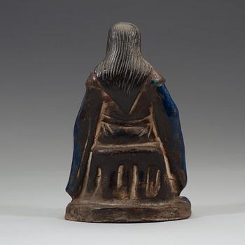 A Fahua seated figure of Zhenwu, Ming dynasty (1368-1644).