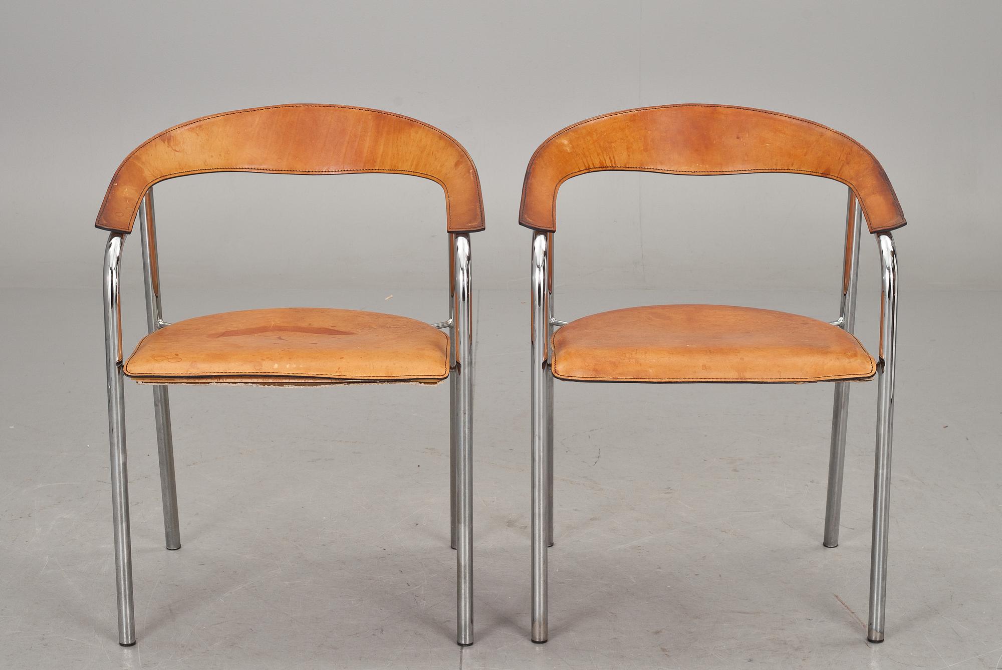 KARMSTOLAR, ett par, Arrben, Italien, stämpelmärkta, 1900-talets slut.