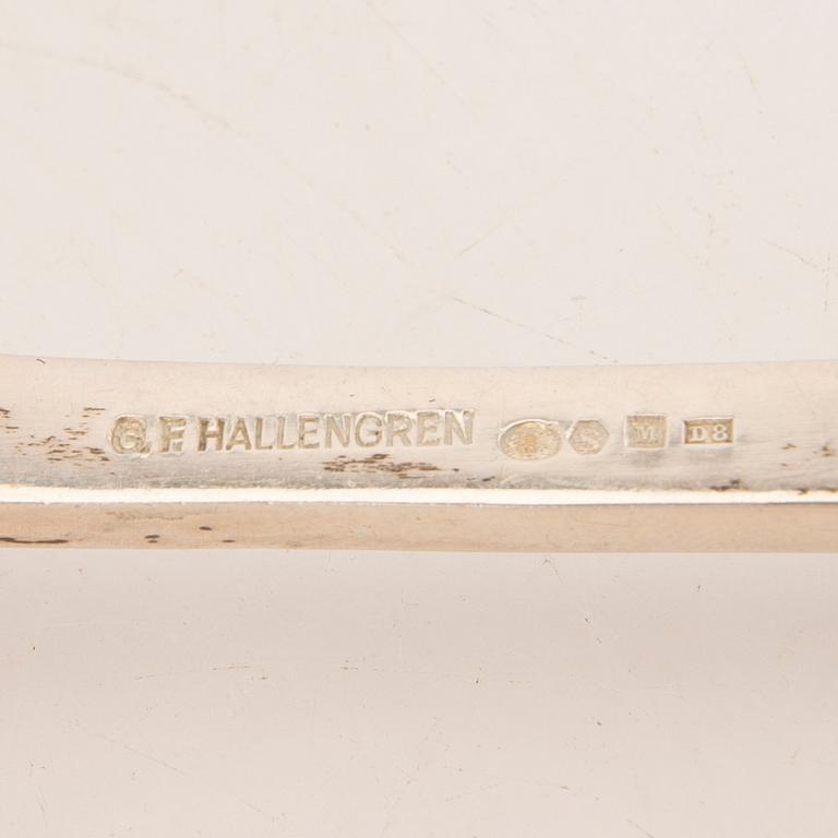 A Swedish set of 51 pcs of silver cutlery mark of GF Hallengren Malmö 1920s casket included.