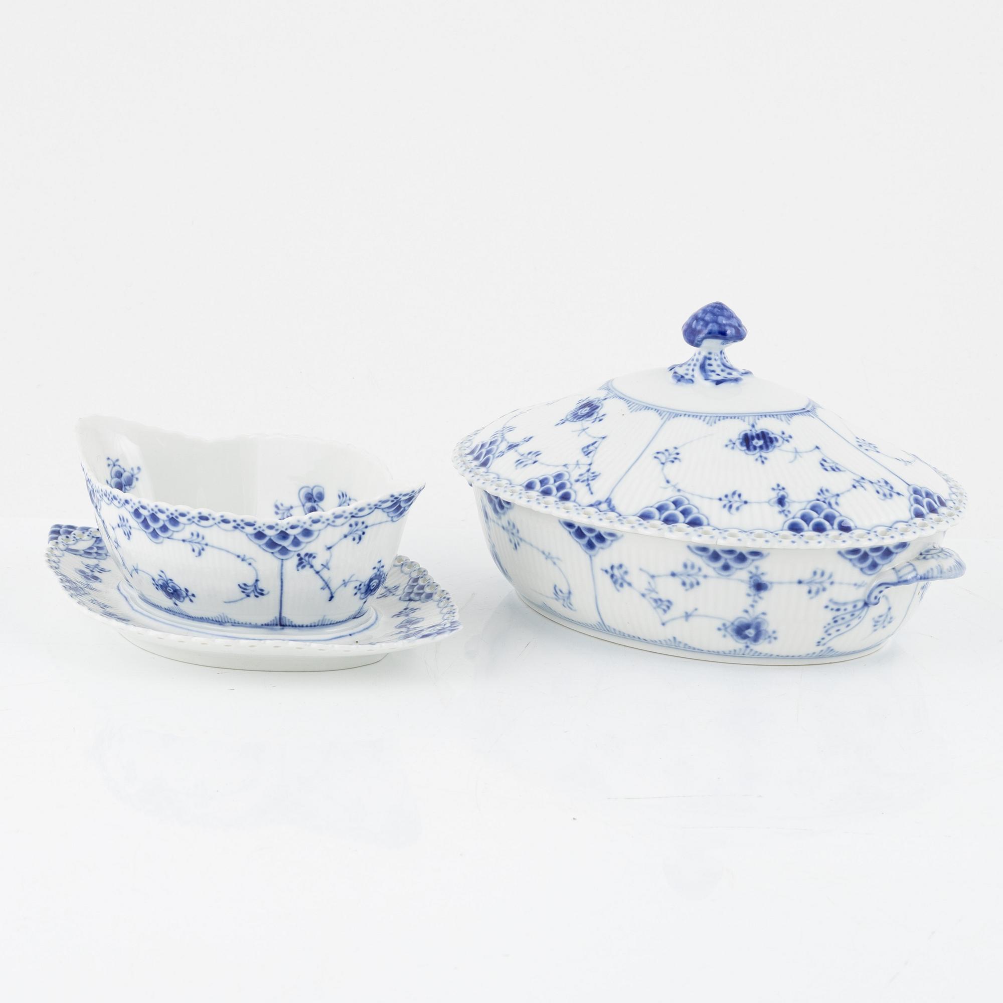 Royal Copenhagen, a 'Musselmalet' porcelain dinner service, Royal Copenhagen, Denmark.