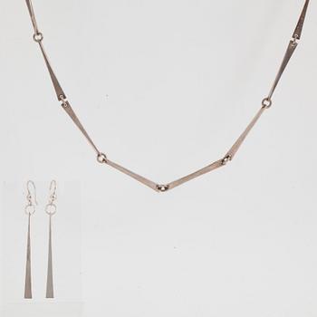 Kerstin Öhlin Lejonklou, necklace and earrings. Silver.