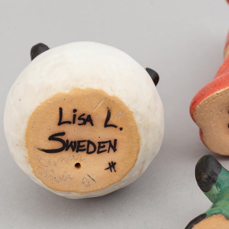 Lisa Larson, four stoneware figurines, K-studion, Gustavsberg.