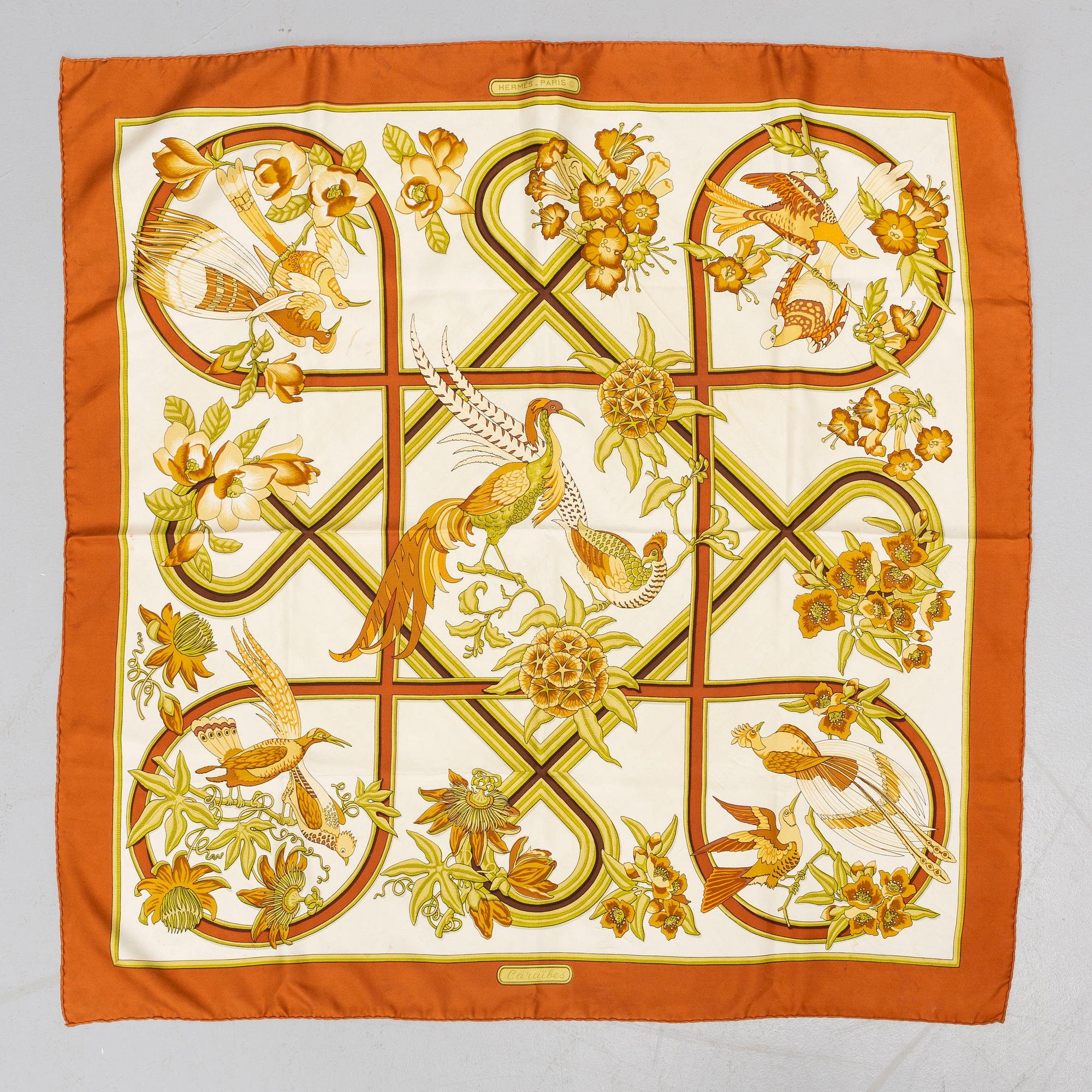 HERMÉS, "Caraibes", scarf,.