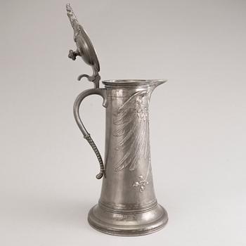 A Kayserzinn Jugend pewter ewer from the first quarter of the 20th Century.