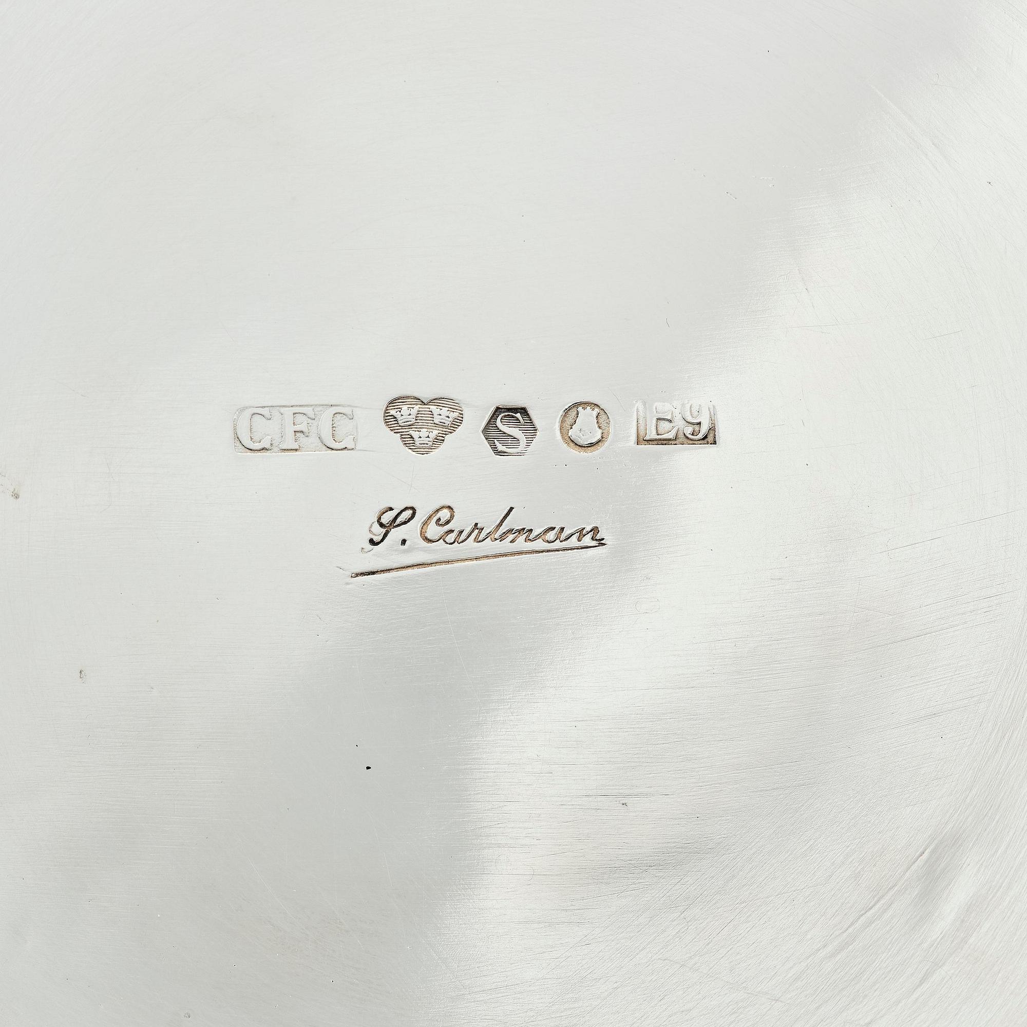 Carl Fredrik Carlman, a pair of silver candlesticks, Stockholm, Sweden 1955.