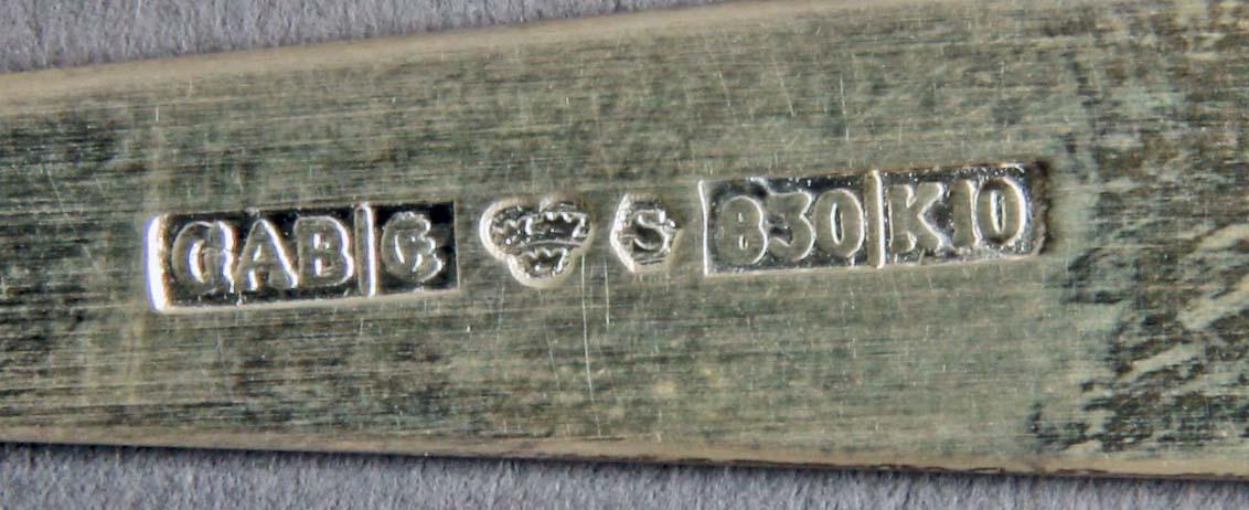 KAFFESKEDAR, 12 st, silver, GAB.