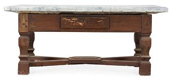 564. A Swedish 19th century stone top table.