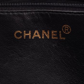 Chanel, a black caviar leather bag, 1997-1999.