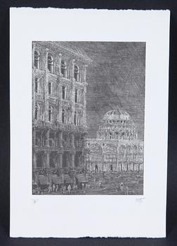 PALLE NIELSEN, stengravyr samt etsning, sign o numr.