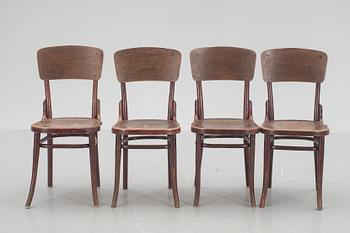 STOLAR, 4 st, Thonet, 1900-talets början, märkta.