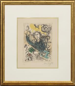 MARC CHAGALL, colour lithographe, signed and numbered 17/50.
