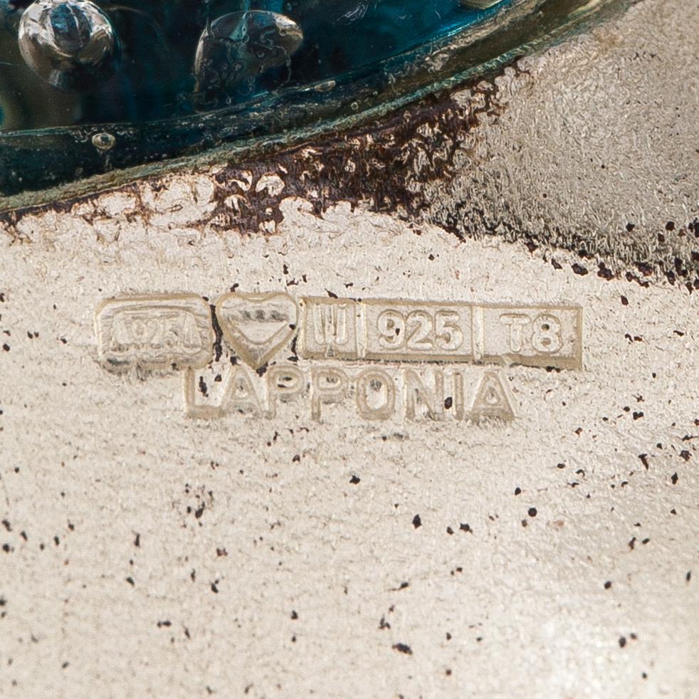 Björn Weckström, "Space apple", a stelring silver and acrylic necklace. Lapponia 1996.