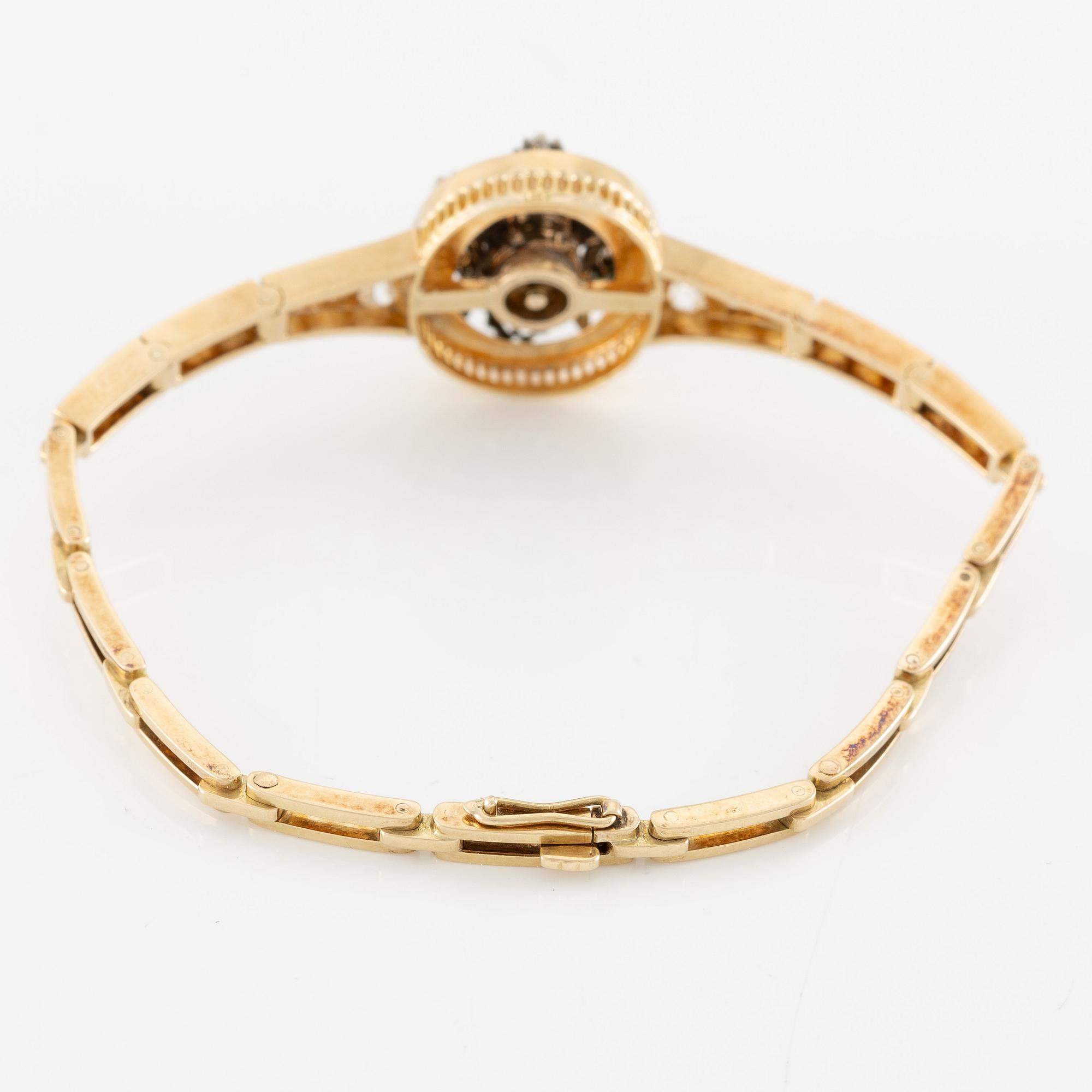 Bracelet, 18K gold and rose-cut diamonds.