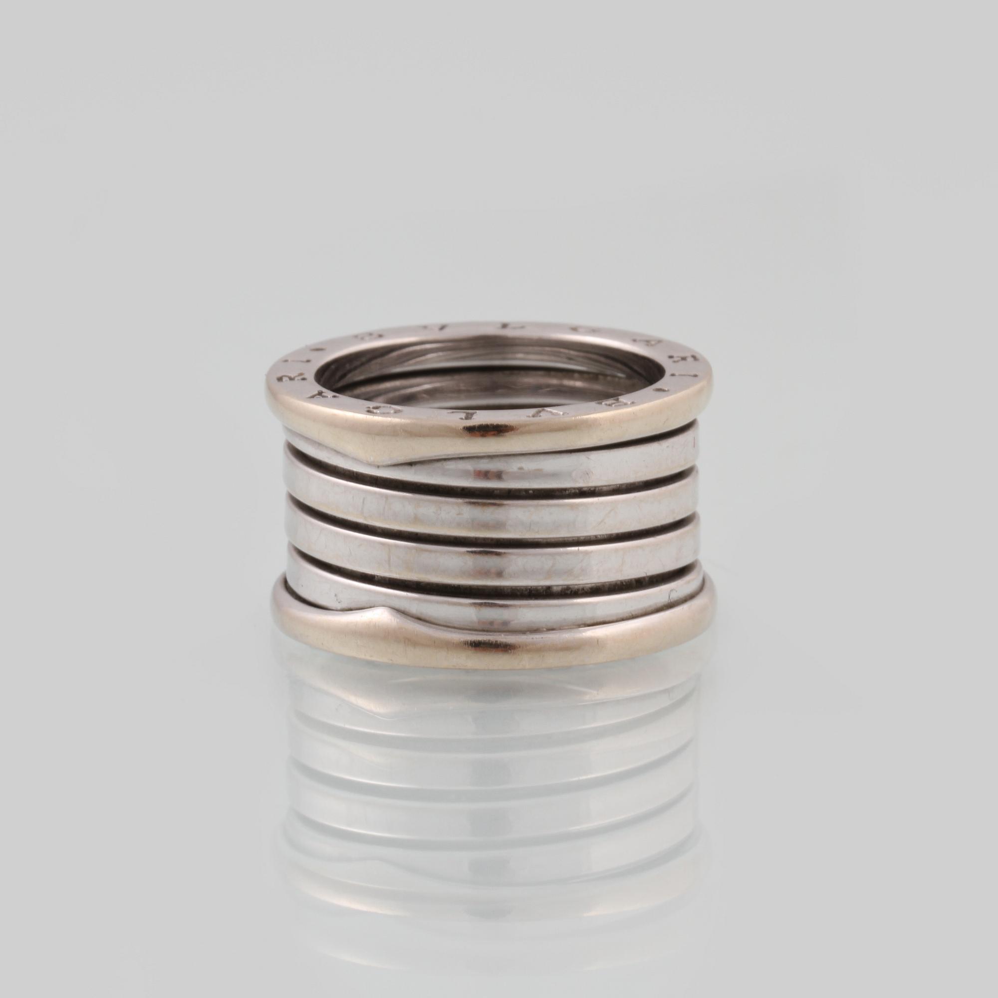 RING, 18K vitguld, Bulgari, 'B.Zero1'.