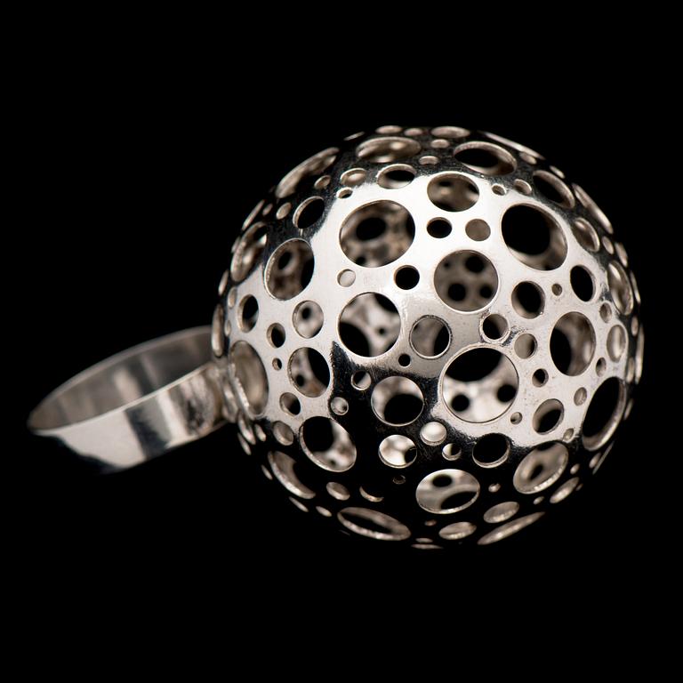 A LIISA VITALI RING, silver. Kultakeskus, Helsinki Finland 1971.