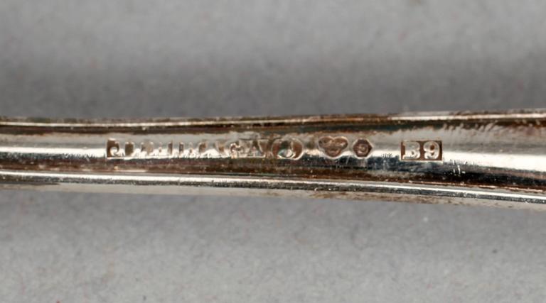 TESKEDAR, 12 st, silver, modell "Haga". Vikt ca 175 g.