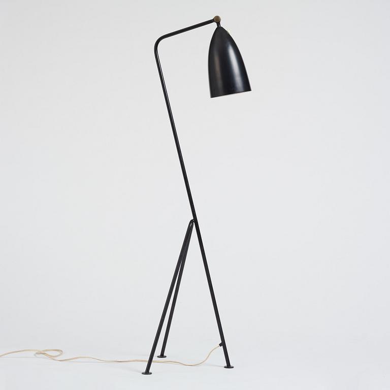 Greta Magnusson Grossman, a black lacquered 'G-33' (Grasshopper) floor light, Bergboms, Malmö Sweden 1950s.