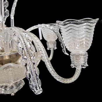 A Fritz Kurz ceiling light, Orrefors 1940´s.