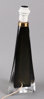BORDSLAMPA, glas, Carl Fagerlund, Orrefors, sign.