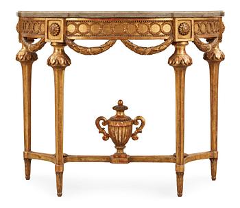 407. KONSOLBORD. Stockholmsarbete, 1700-talets slut. Gustavianskt.