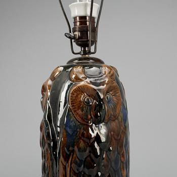 BORDSLAMPA, porslin, 1900-talets första hälft.
