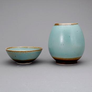 VAS samt SKÅL, stengods, Carl Harry Stålhane, Rörstrand.