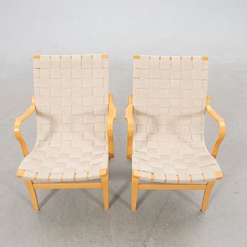 Bruno Mathsson, armchairs, a pair, "Eva", DUX, late 20th century.