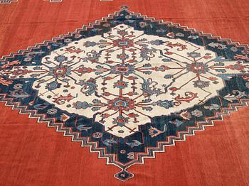 A CARPET, an antique Bakshaish, ca 693 x 398,5 cm, dated "1298"AH/1880 AD probably.
