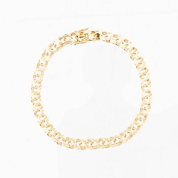 Armband 18K guld T Berghman Stockholm 1960 manglad pansarlänk.