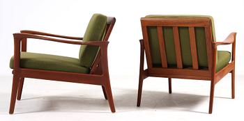 FÅTÖLJER, ett par, teak, 1950/1960-tal.