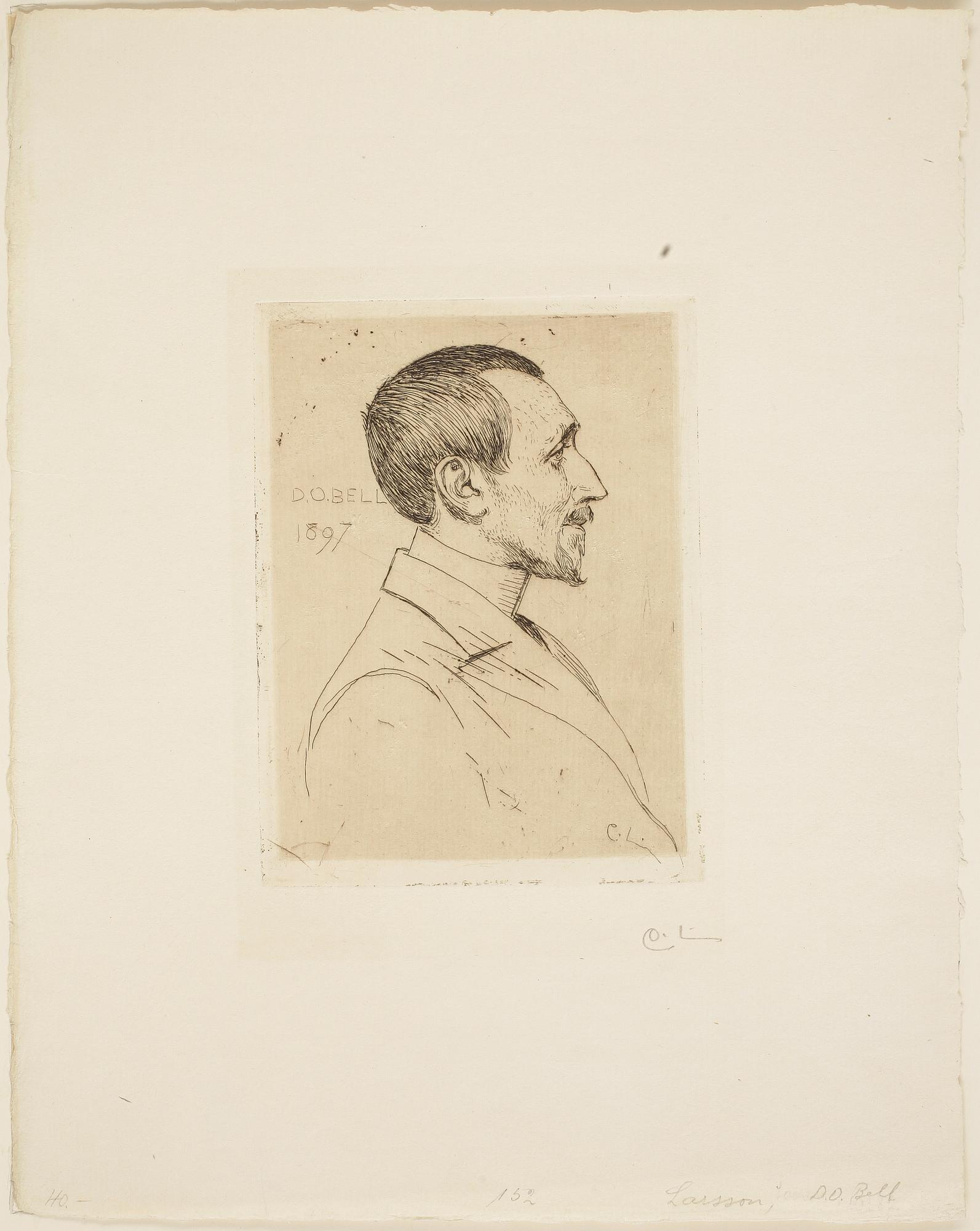 CARL LARSSON, etsning, monogramsignerad, daterad i plåten 1897.