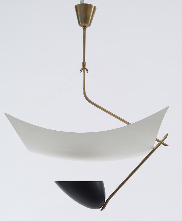 ANGELO LELLI, takarmatur, "Suspended ceiling light", Arredoluce, Italien 1950-tal.