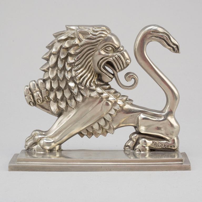 Anna Petrus, a pewter bookend for Svenskt Tenn, Stockholm, 1930.