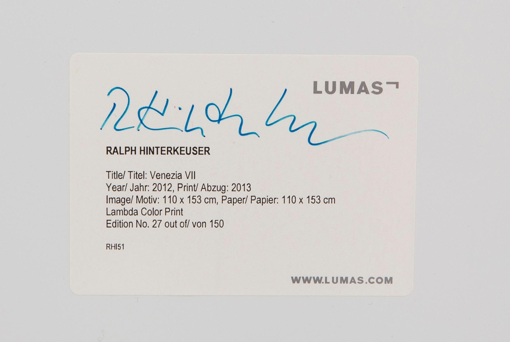 Ralph Hinterkeuser, lambda color print signerat daterat och numrerat 2013 27/150.