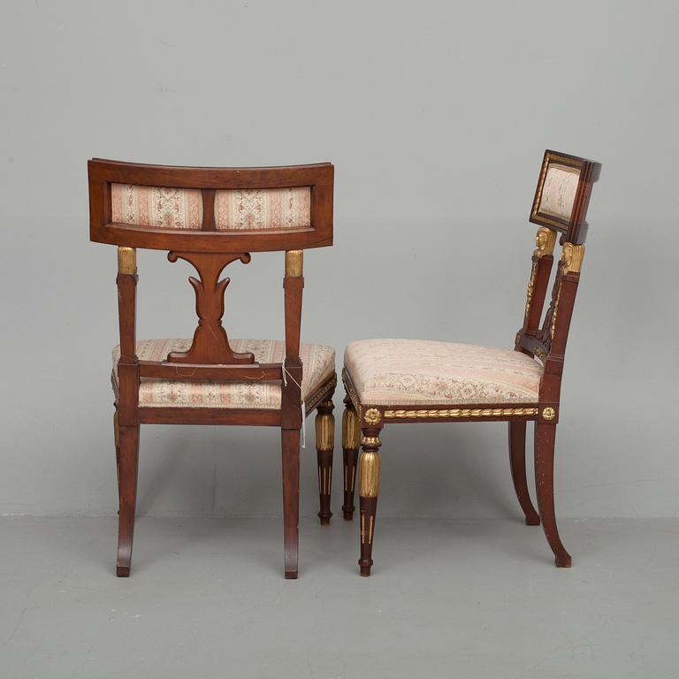 STOLAR, ett par, sengustaviansk stil, sekelskiftet 1800/1900.