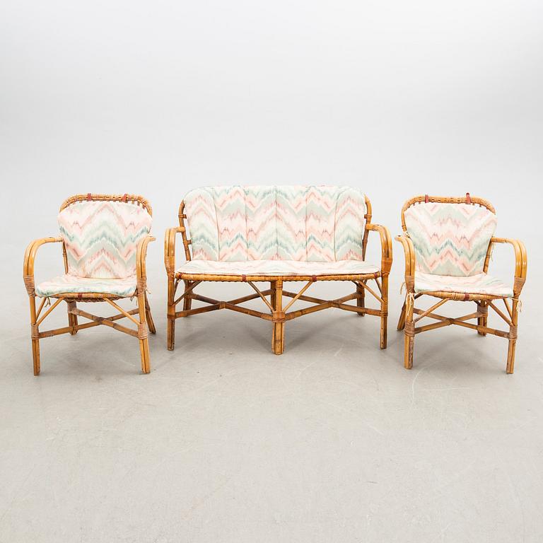 Möbelgrupp, 5 delar, rotting, 1900-talets senare del.