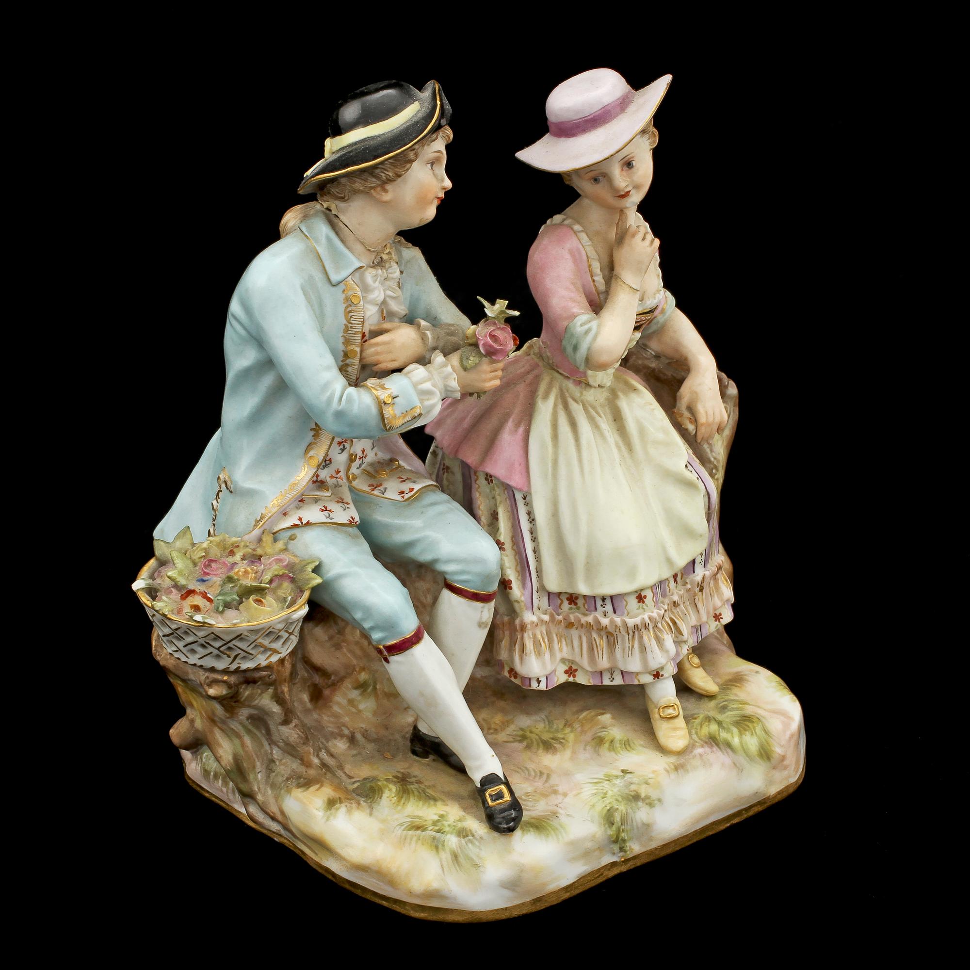 FIGURIN, porslin, Meissen, sekelskiftet 1800/1900.