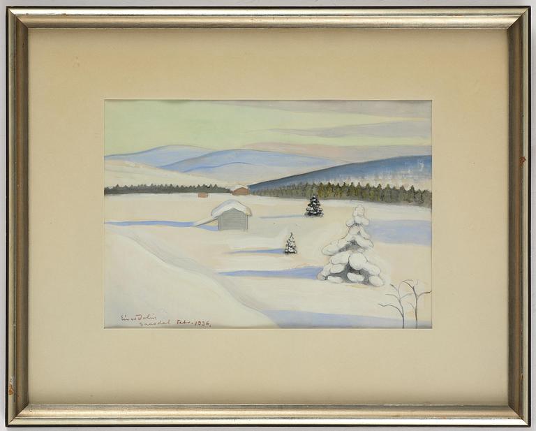 Einar Jolin, Winter landscape from Gausdal, Norway.