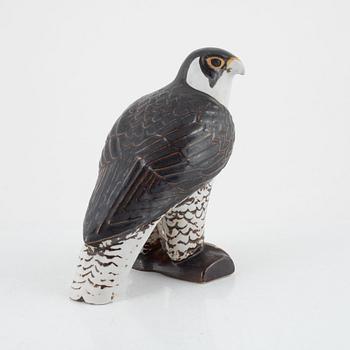 Lisa Larson, a figurine of a peregrine falcon, for Nordiska Kompaniet in cooperation with WWF, Gustavsberg.